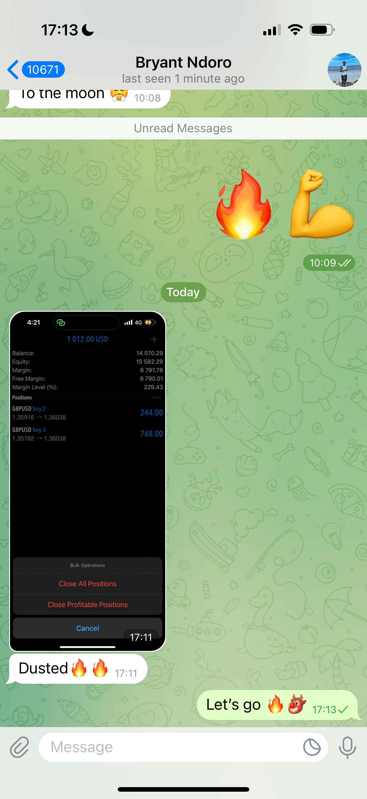 Trading platform interface